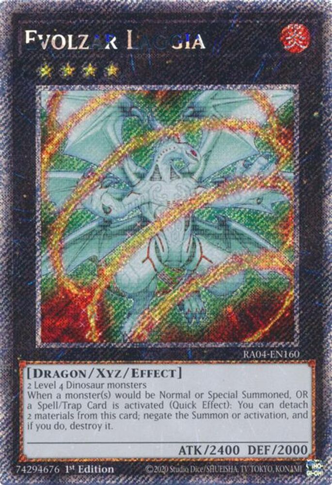 Evolzar Laggia (Platinum Secret Rare) (RA04-EN160) - Platinum Secret Rare