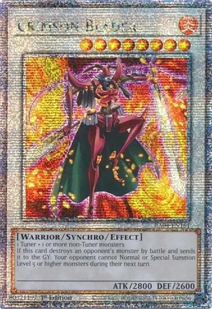 Crimson Blader (Quarter Century Secret Rare) (RA04-EN161) - Quarter Century Secret Rare