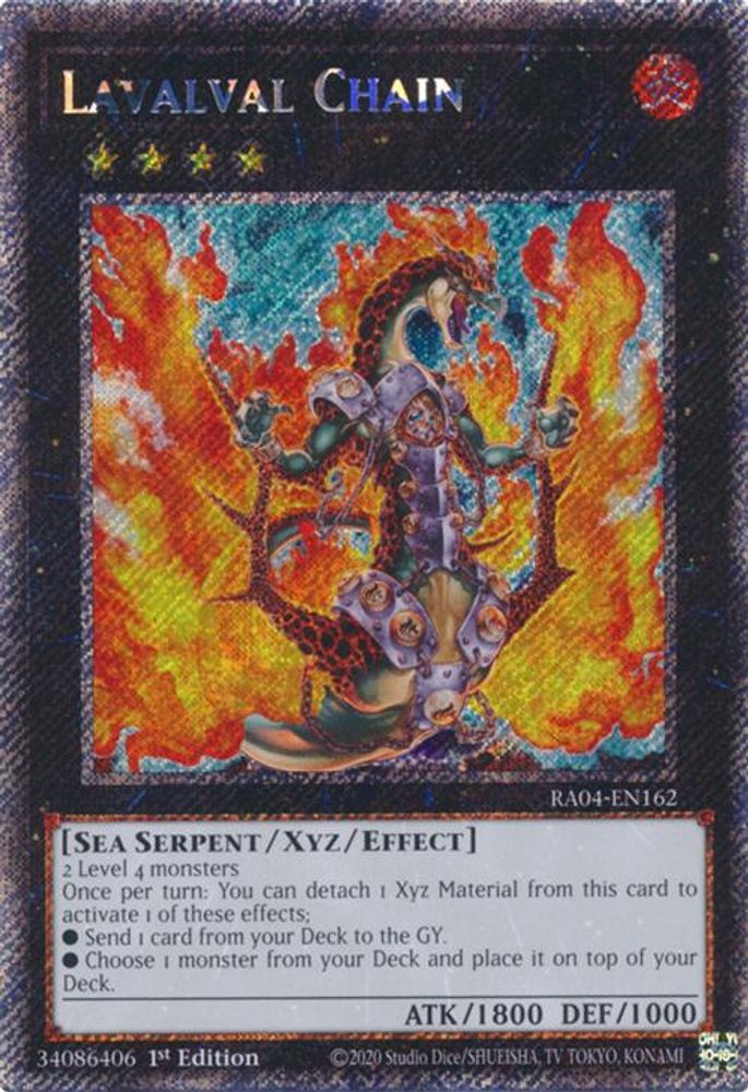 Lavalval Chain (Platinum Secret Rare) (RA04-EN162) - Platinum Secret Rare