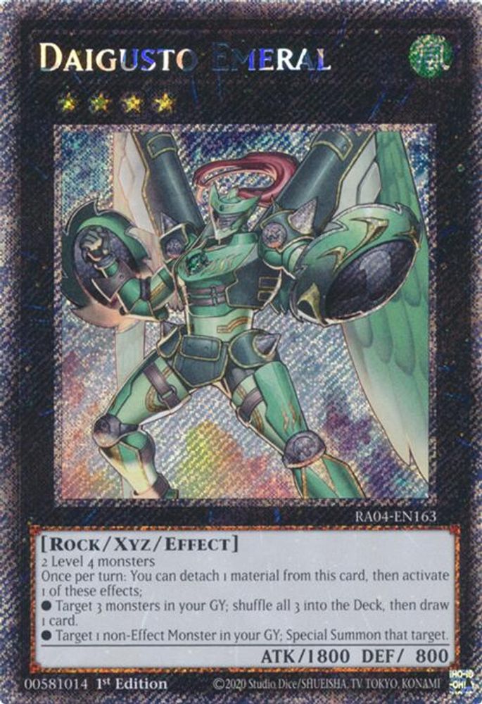 Daigusto Emeral (Platinum Secret Rare) (RA04-EN163) - Platinum Secret Rare