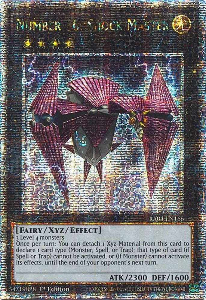 Number 16: Shock Master (Quarter Century Secret Rare) (RA04-EN166) - Quarter Century Secret Rare