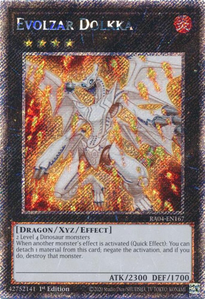Evolzar Dolkka (Platinum Secret Rare) (RA04-EN167) - Platinum Secret Rare