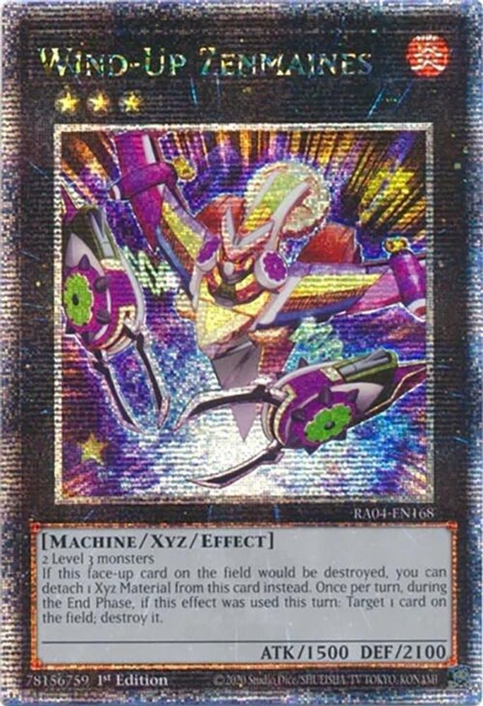 Wind-Up Zenmaines (Quarter Century Secret Rare) (RA04-EN168) - Quarter Century Secret Rare