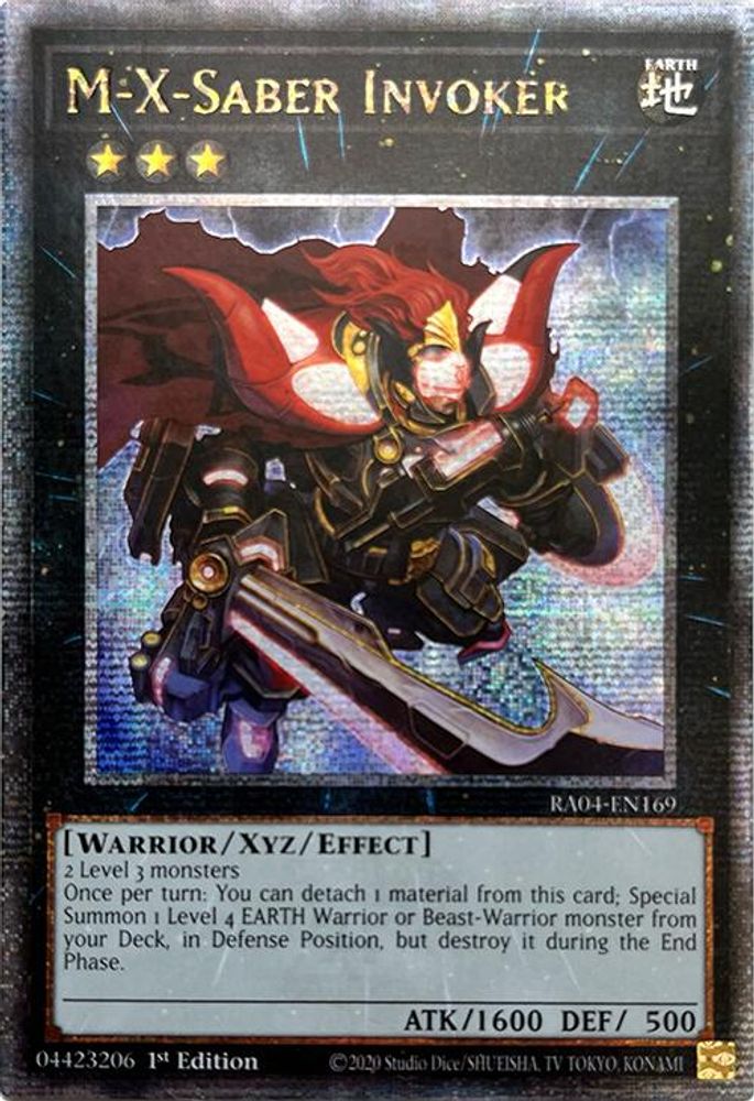 M-X-Saber Invoker (Quarter Century Secret Rare) (RA04-EN169) - Quarter Century Secret Rare