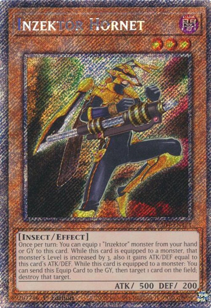 Inzektor Hornet (Platinum Secret Rare) (RA04-EN171) - Platinum Secret Rare