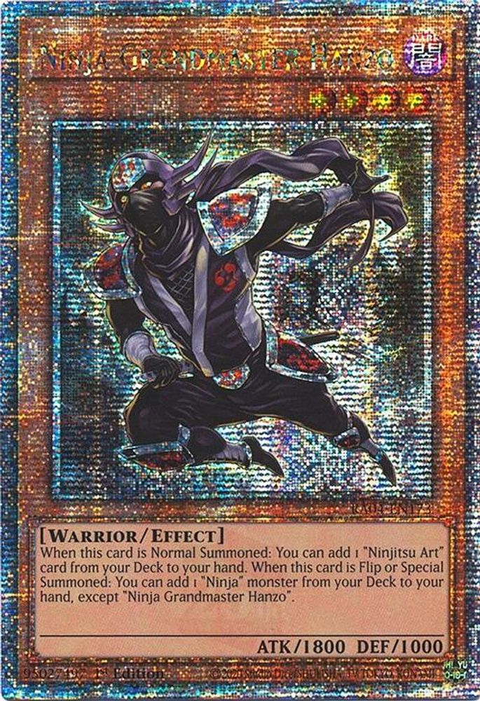 Ninja Grandmaster Hanzo (Quarter Century Secret Rare) (RA04-EN173) - Quarter Century Secret Rare