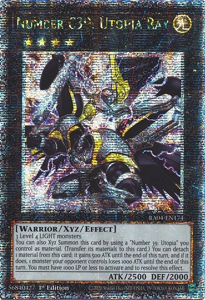 Number C39: Utopia Ray (Quarter Century Secret Rare) (RA04-EN174) - Quarter Century Secret Rare