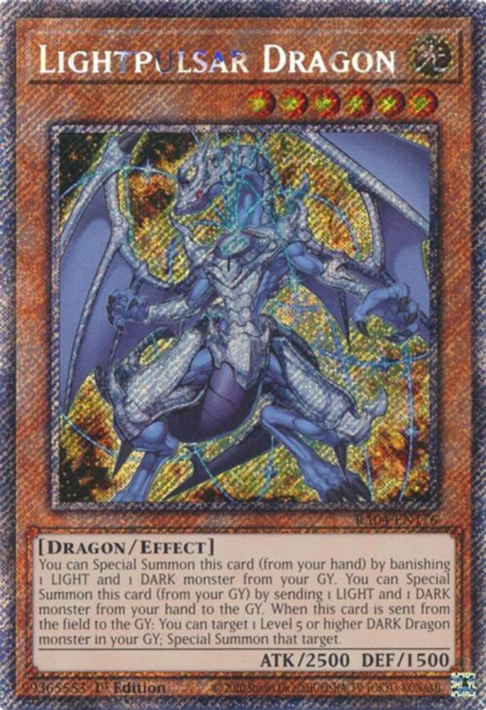 Lightpulsar Dragon (Platinum Secret Rare) (RA04-EN176) - Platinum Secret Rare