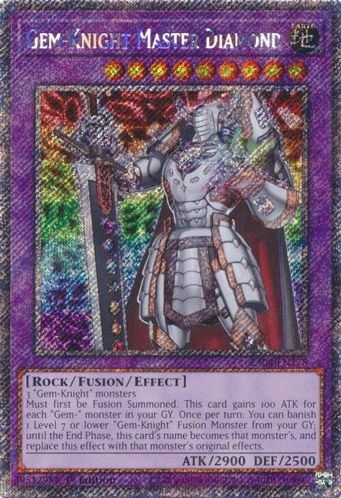 Gem-Knight Master Diamond (Platinum Secret Rare) (RA04-EN178) - Platinum Secret Rare