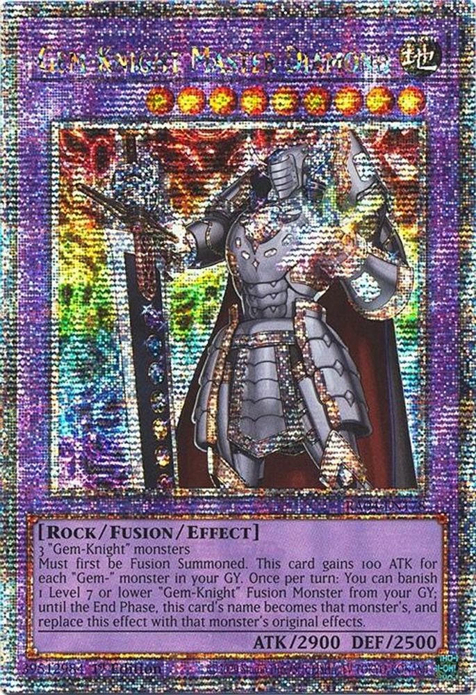 Gem-Knight Master Diamond (Quarter Century Secret Rare) (RA04-EN178) - Quarter Century Secret Rare