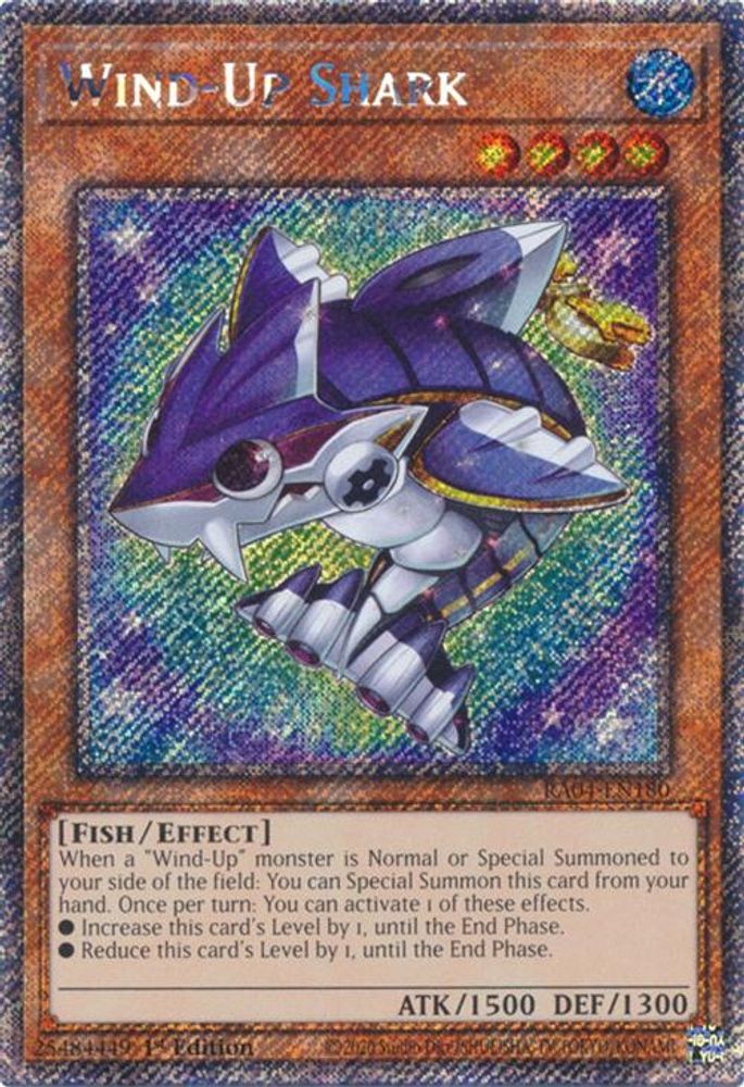 Wind-Up Shark (Platinum Secret Rare) (RA04-EN180) - Platinum Secret Rare