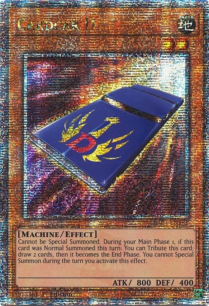 Cardcar D (Quarter Century Secret Rare) (RA04-EN181) - Quarter Century Secret Rare