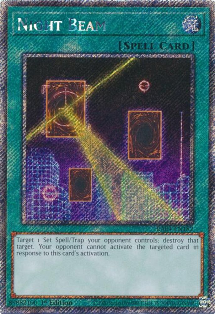 Night Beam (Platinum Secret Rare) (RA04-EN182) - Platinum Secret Rare