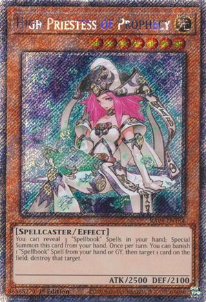 High Priestess of Prophecy (Platinum Secret Rare) (RA04-EN184) - Quarter Century Stampede 1st Edition