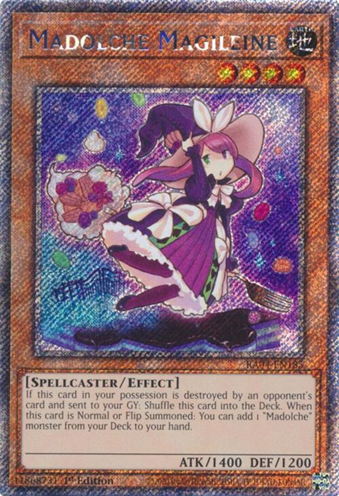 Madolche Magileine (Platinum Secret Rare) (RA04-EN185) - Platinum Secret Rare