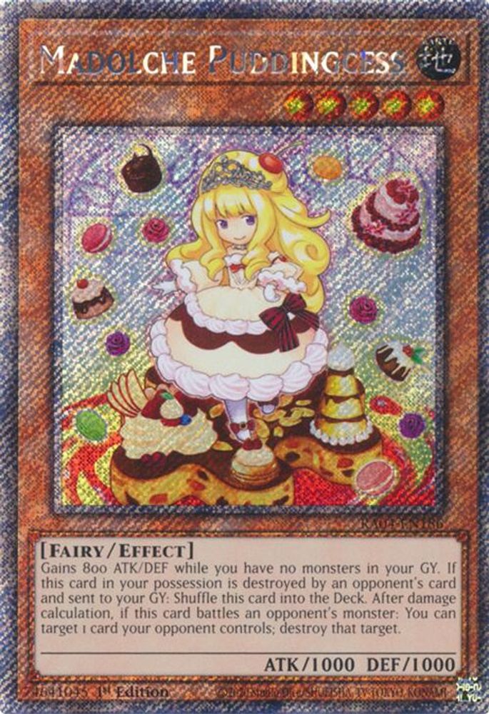 Madolche Puddingcess (Platinum Secret Rare) (RA04-EN186) - Platinum Secret Rare