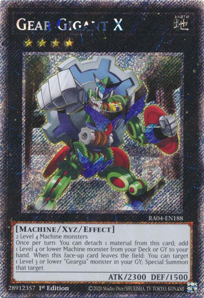 Gear Gigant X (Platinum Secret Rare) (RA04-EN188) - Platinum Secret Rare