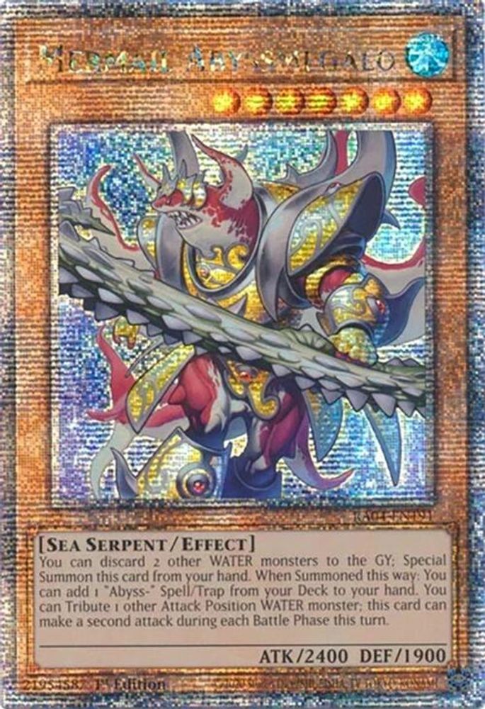 Mermail Abyssmegalo (Quarter Century Secret Rare) (RA04-EN191) - Quarter Century Secret Rare