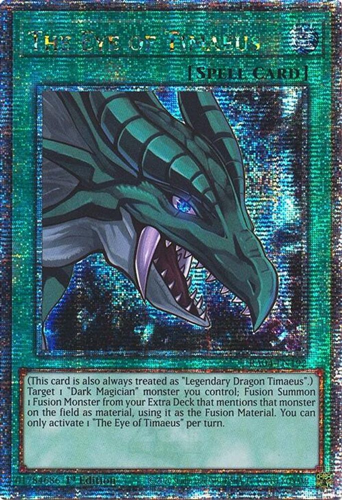 The Eye of Timaeus (Quarter Century Secret Rare) (RA04-EN192) - Quarter Century Secret Rare