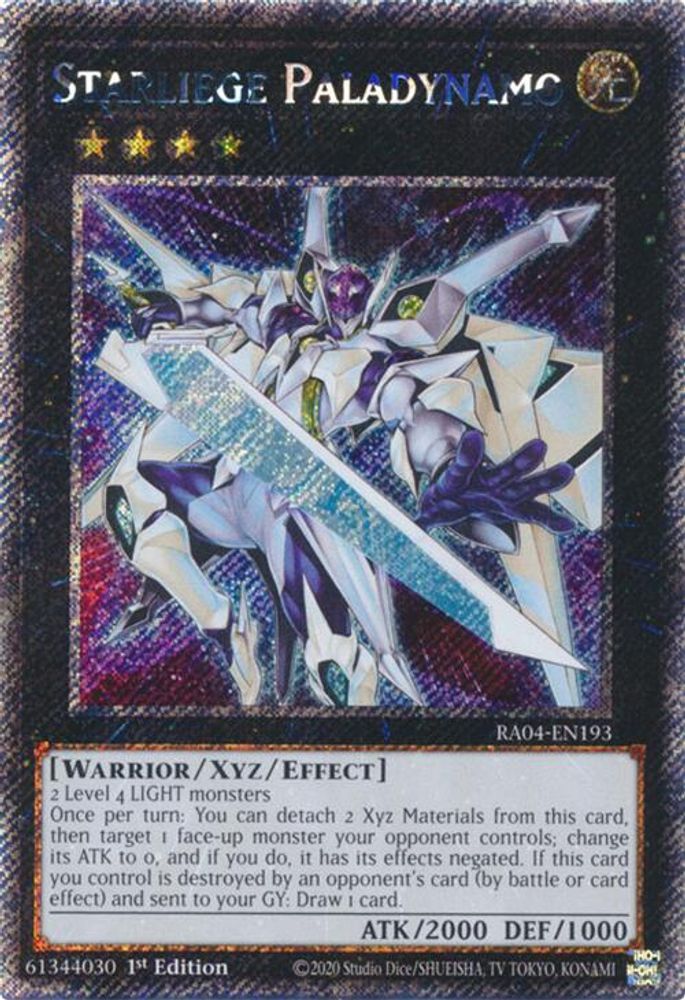 Starliege Paladynamo (Platinum Secret Rare) (RA04-EN193) - Platinum Secret Rare