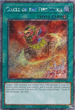 Circle of the Fire Kings (Platinum Secret Rare) (RA04-EN195) - Quarter Century Stampede 1st Edition