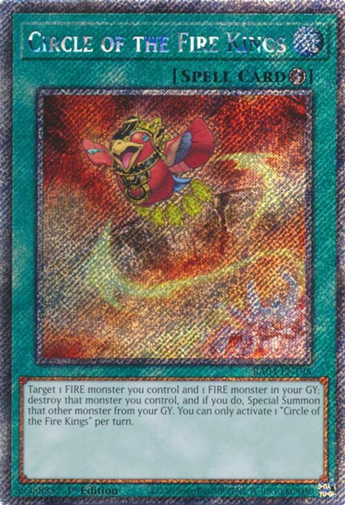 Circle of the Fire Kings (Platinum Secret Rare) (RA04-EN195) - Platinum Secret Rare