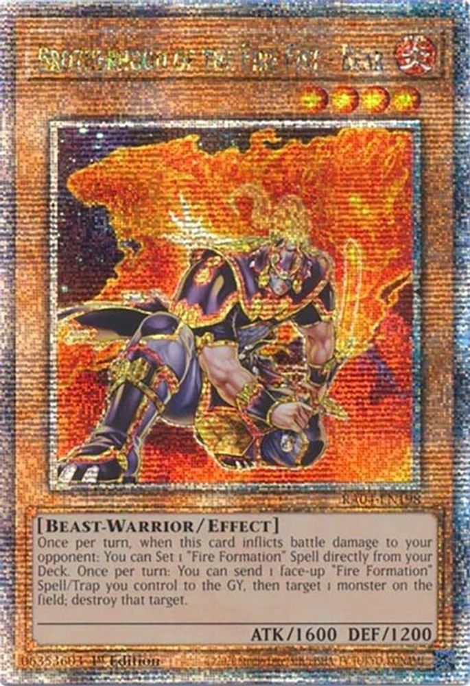 Brotherhood of the Fire Fist - Bear (Quarter Century Secret Rare) (RA04-EN198) - Quarter Century Secret Rare