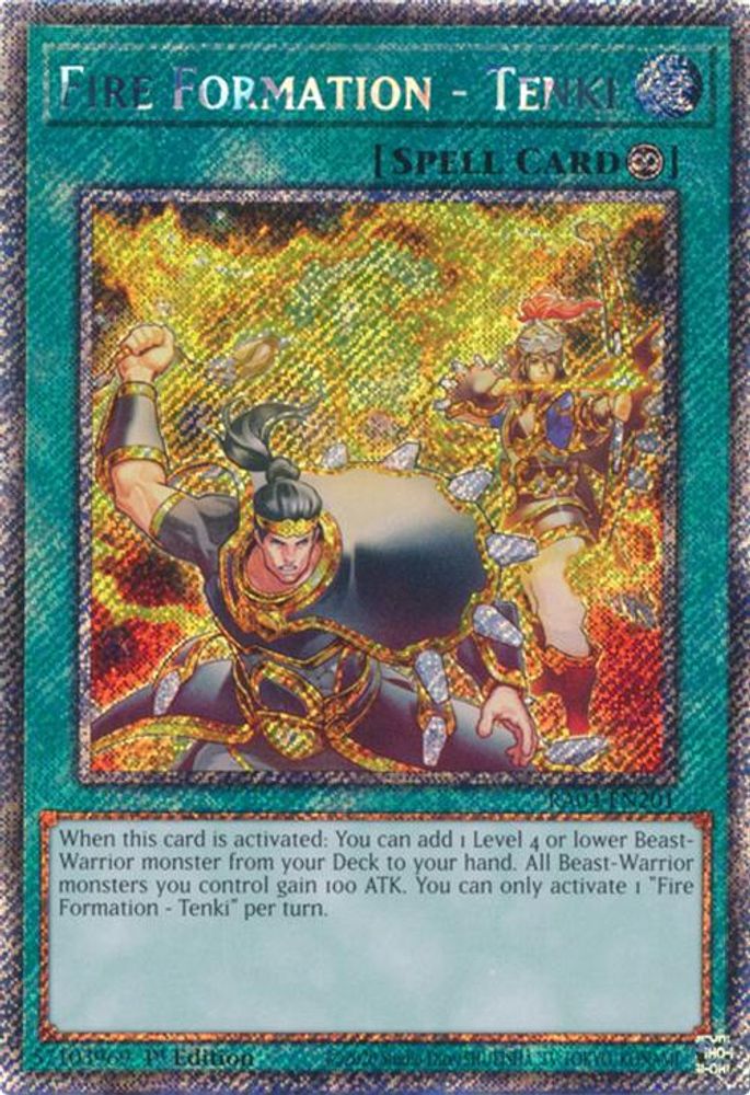 Fire Formation - Tenki (Platinum Secret Rare) (RA04-EN201) - Platinum Secret Rare