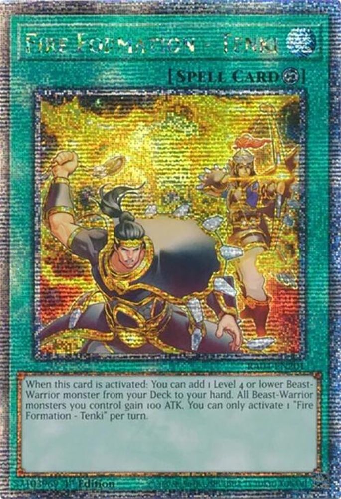 Fire Formation - Tenki (Quarter Century Secret Rare) (RA04-EN201) - Quarter Century Secret Rare
