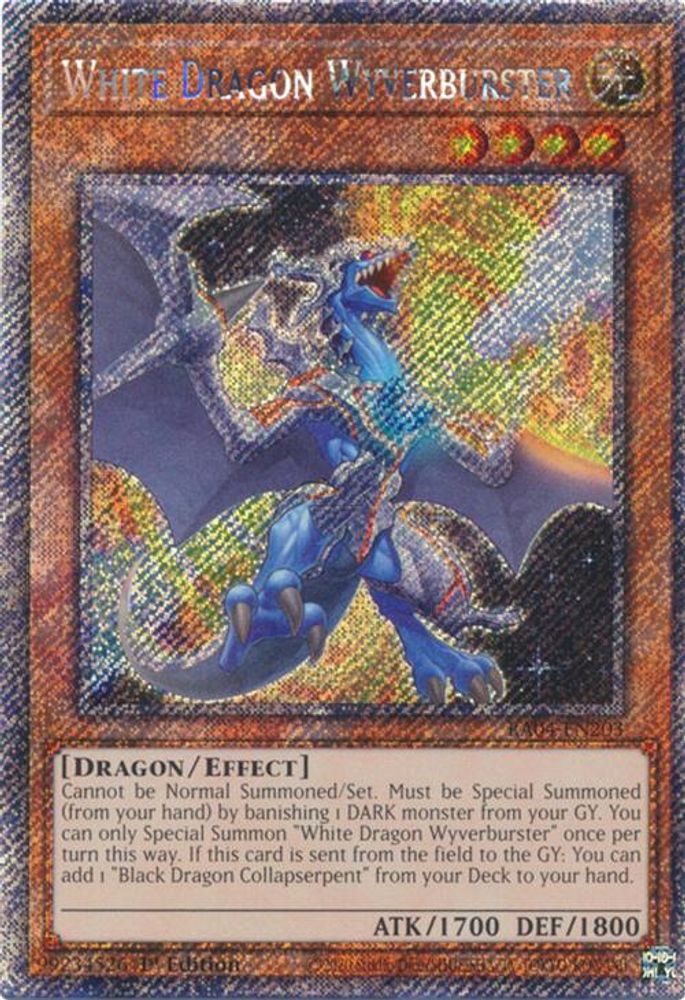 White Dragon Wyverburster (Platinum Secret Rare) (RA04-EN203) - Platinum Secret Rare