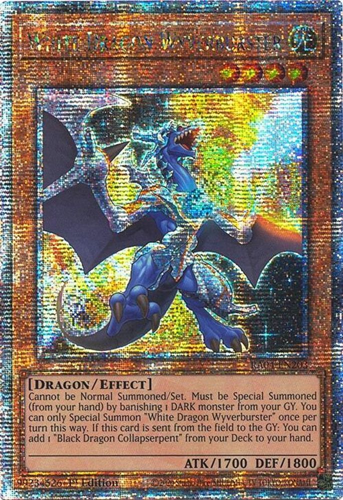 White Dragon Wyverburster (Quarter Century Secret Rare) (RA04-EN203) - Quarter Century Secret Rare