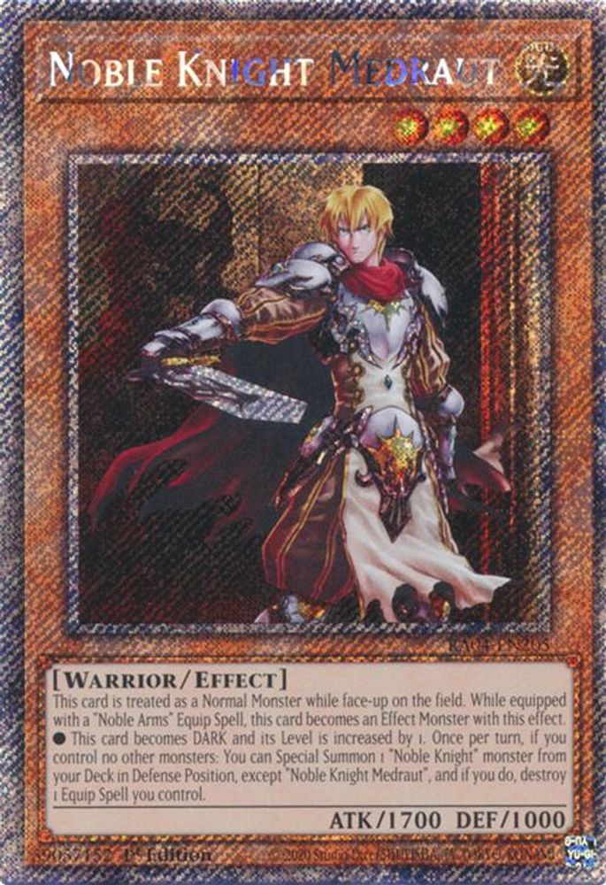 Noble Knight Medraut (Platinum Secret Rare) (RA04-EN205) - Platinum Secret Rare