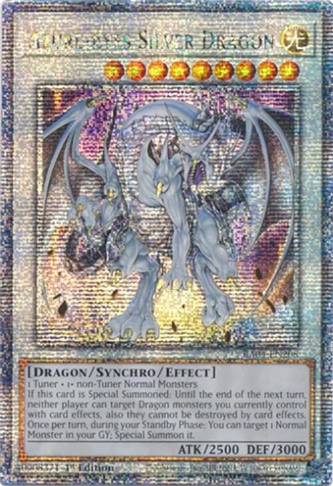 Azure-Eyes Silver Dragon (Quarter Century Secret Rare) (RA04-EN208) - Quarter Century Secret Rare