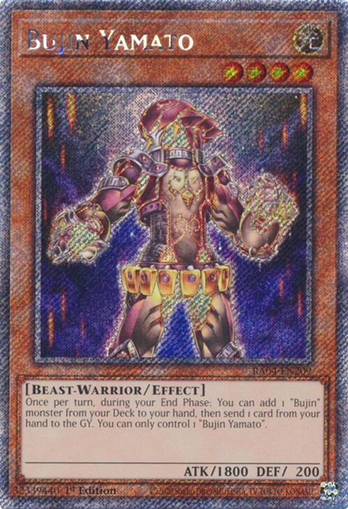 Bujin Yamato (Platinum Secret Rare) (RA04-EN209) - Platinum Secret Rare