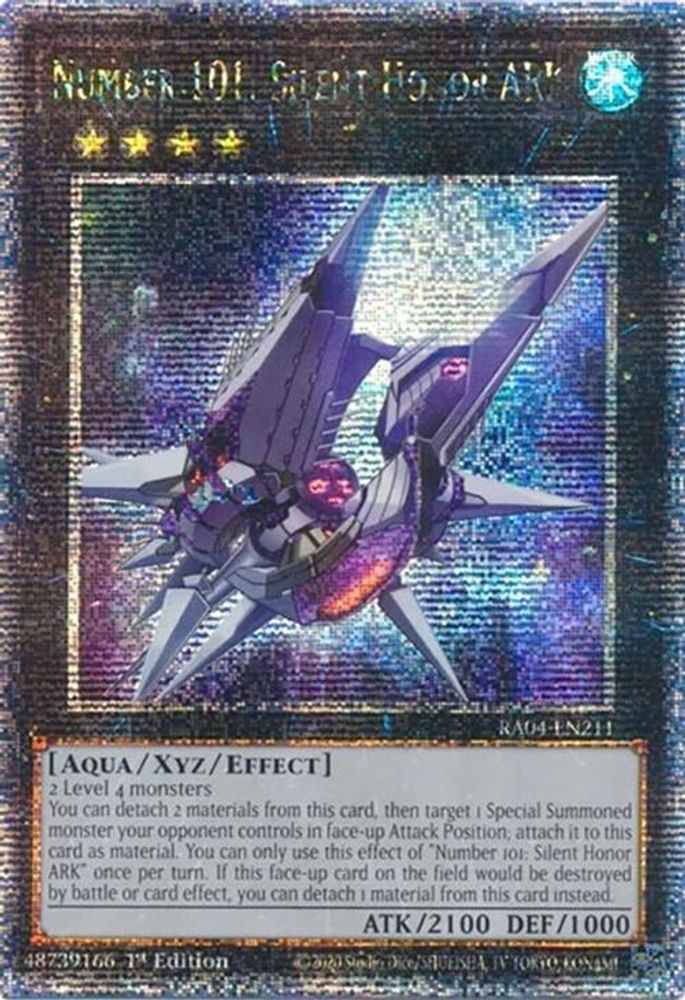Number 101: Silent Honor ARK (Quarter Century Secret Rare) (RA04-EN211) - Quarter Century Secret Rare