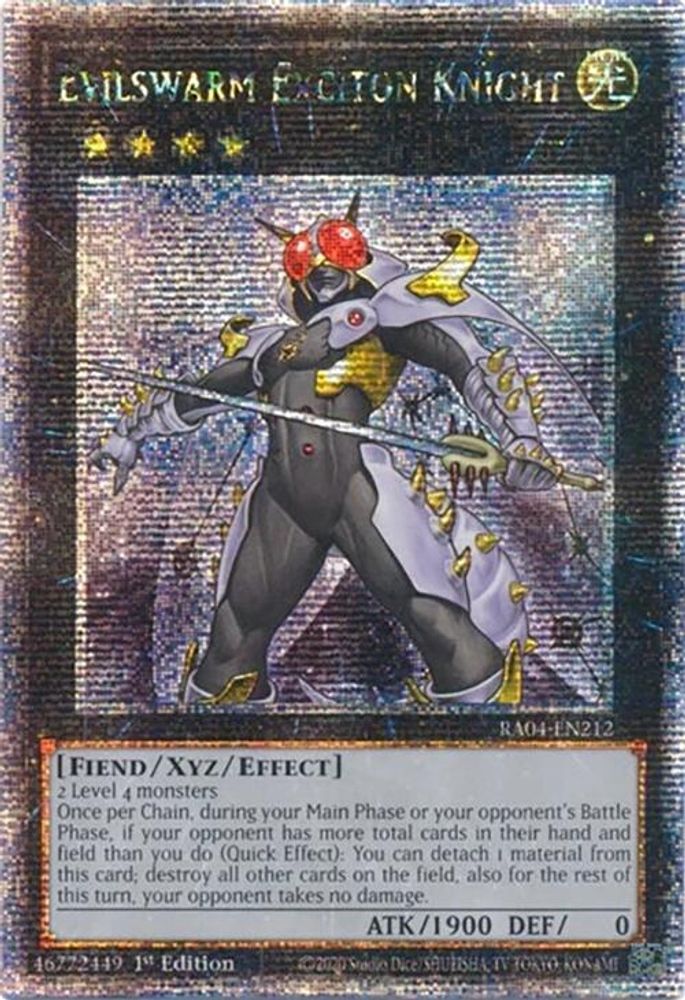 Evilswarm Exciton Knight (Quarter Century Secret Rare) (RA04-EN212) - Quarter Century Secret Rare