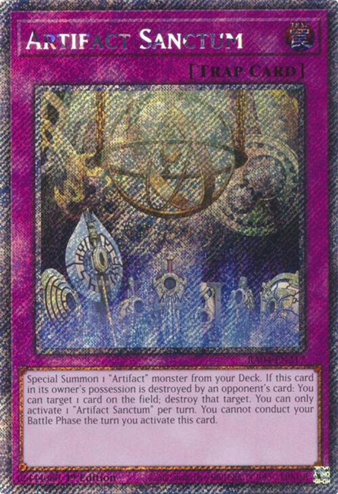Artifact Sanctum (Platinum Secret Rare) (RA04-EN217) - Platinum Secret Rare