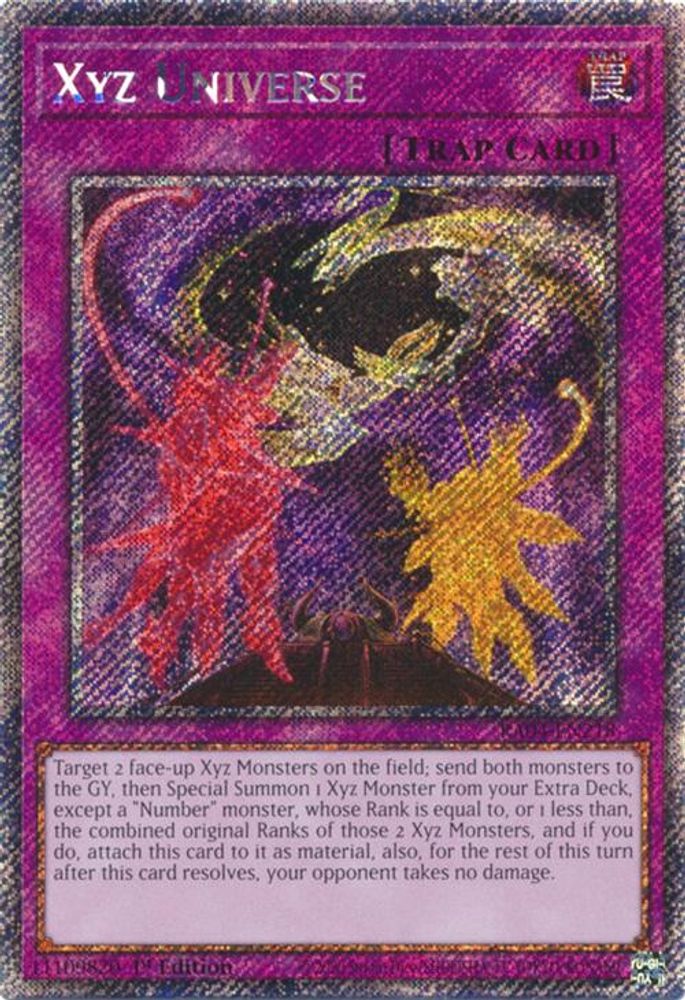 Xyz Universe (Platinum Secret Rare) (RA04-EN218) - Platinum Secret Rare