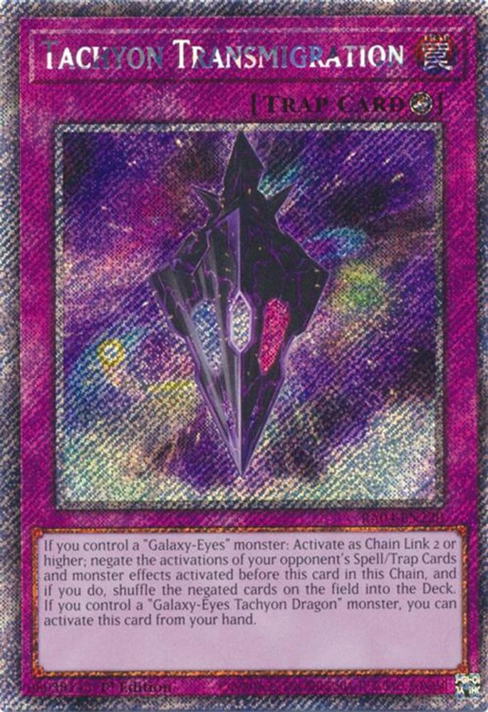 Tachyon Transmigration (Platinum Secret Rare) (RA04-EN220) - Platinum Secret Rare