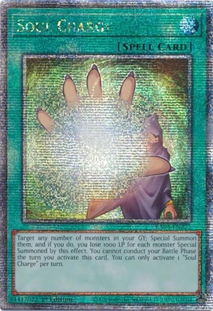 Soul Charge (Quarter Century Secret Rare) (RA04-EN222) - Quarter Century Secret Rare