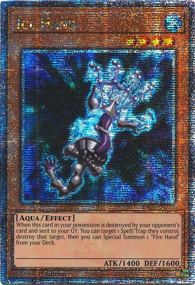 Ice Hand (Quarter Century Secret Rare) (RA04-EN225) - Quarter Century Secret Rare