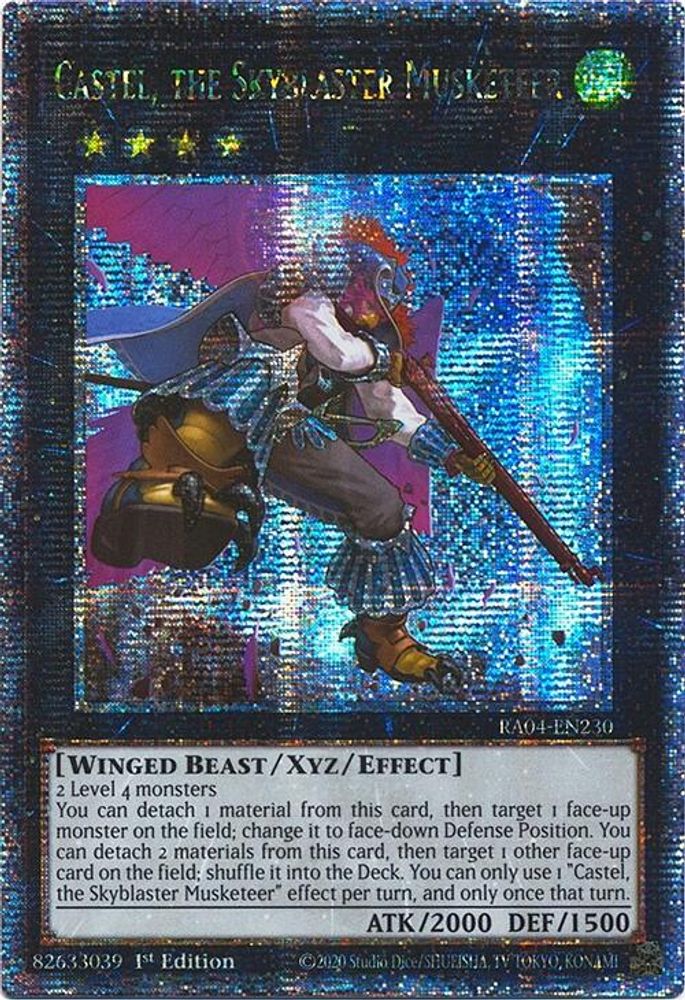 Castel, the Skyblaster Musketeer (Quarter Century Secret Rare) (RA04-EN230) - Quarter Century Secret Rare