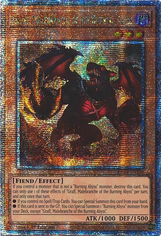 Graff, Malebranche of the Burning Abyss (Quarter Century Secret Rare) (RA04-EN234) - Quarter Century Secret Rare