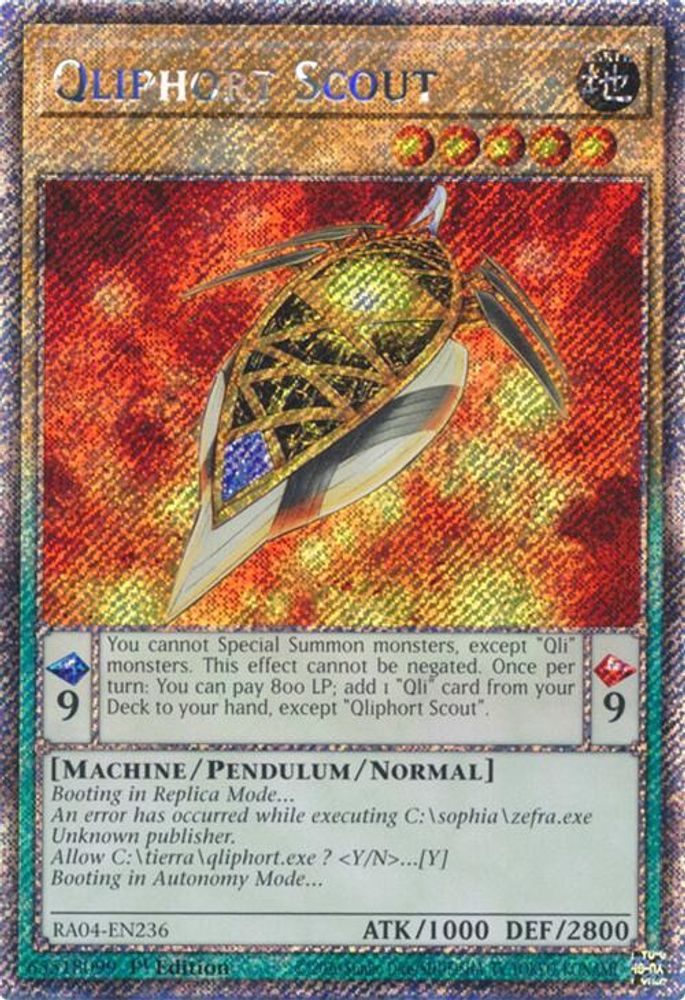 Qliphort Scout (Platinum Secret Rare) (RA04-EN236) - Platinum Secret Rare