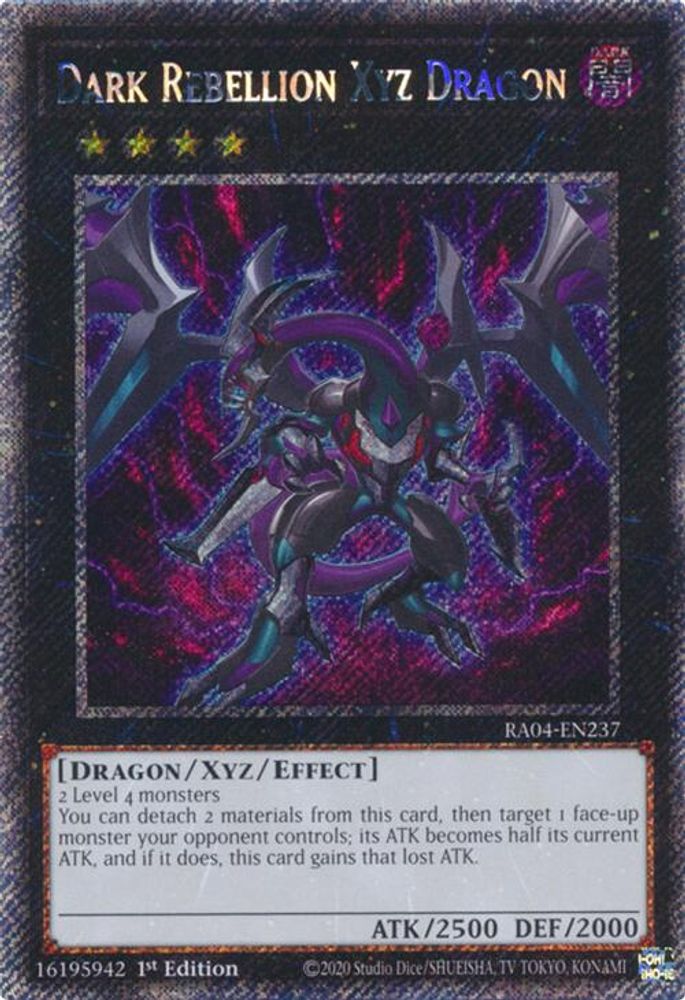 Dark Rebellion Xyz Dragon (Platinum Secret Rare) (RA04-EN237) - Platinum Secret Rare