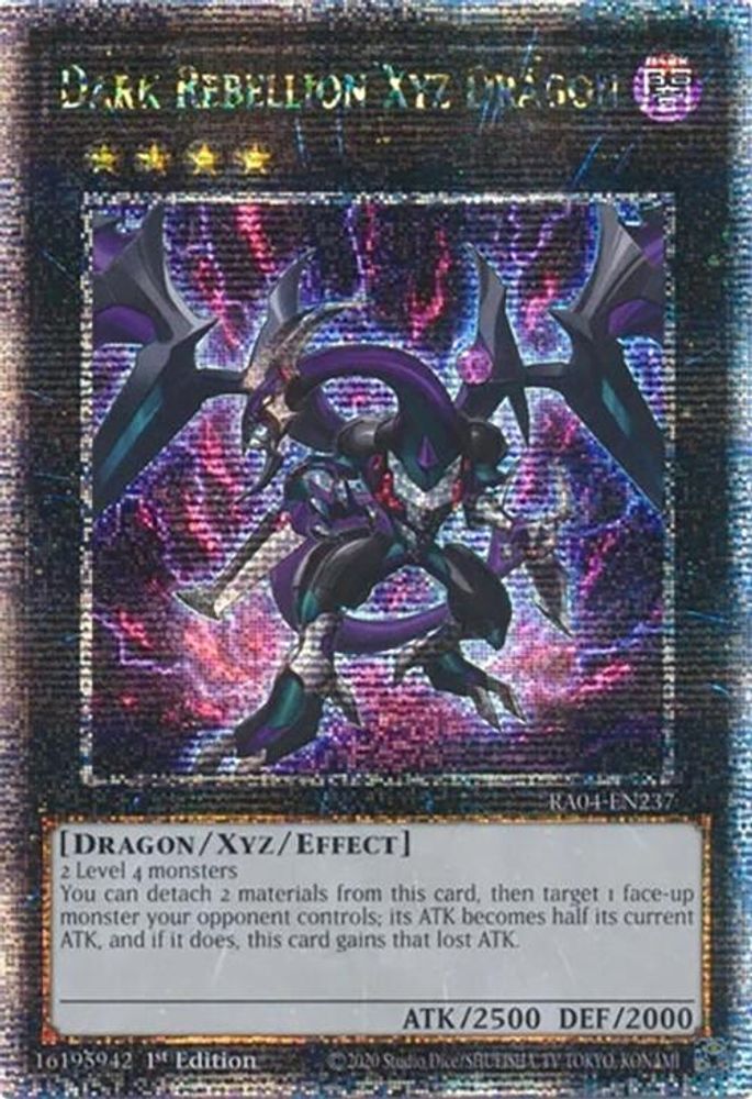 Dark Rebellion Xyz Dragon (Quarter Century Secret Rare) (RA04-EN237) - Quarter Century Secret Rare