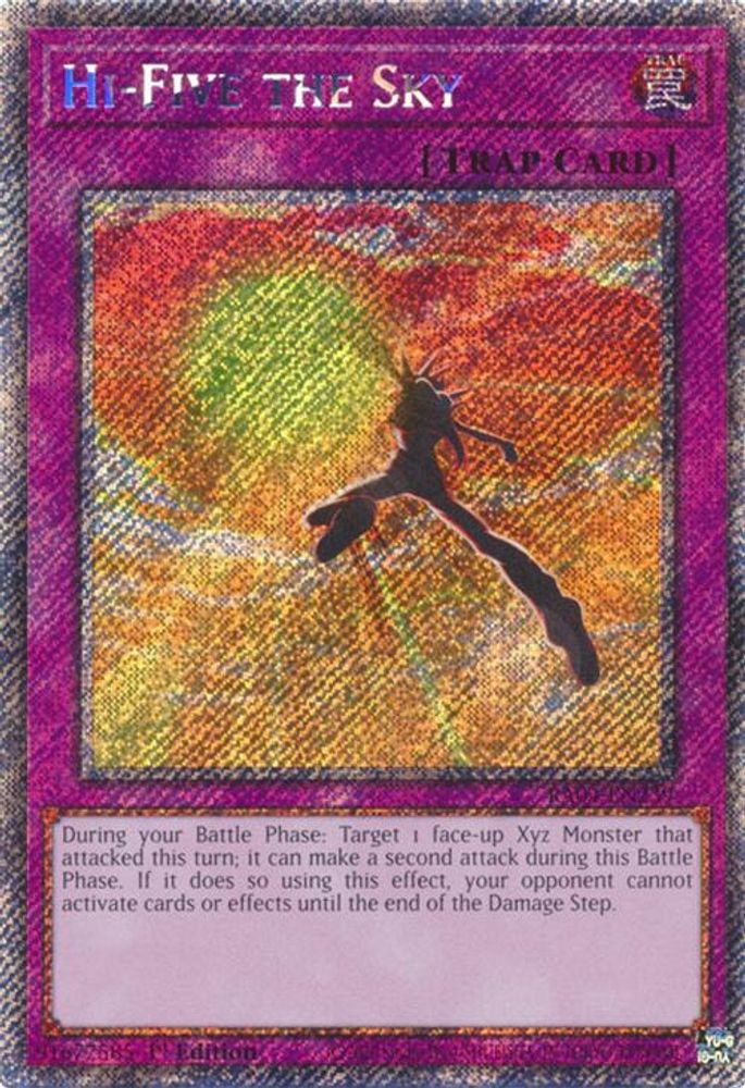 Hi-Five the Sky (Platinum Secret Rare) (RA04-EN239) - Platinum Secret Rare