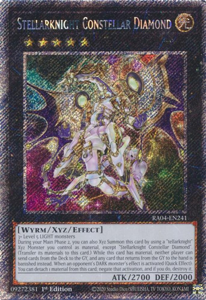 Stellarknight Constellar Diamond (Platinum Secret Rare) (RA04-EN241) - Platinum Secret Rare