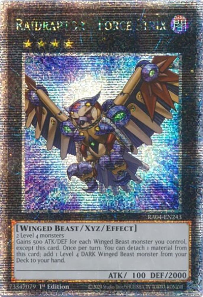 Raidraptor - Force Strix (Quarter Century Secret Rare) (RA04-EN243) - Quarter Century Secret Rare