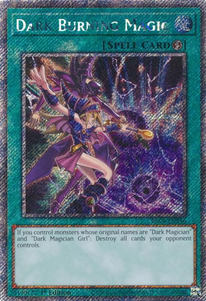 Dark Burning Magic (Platinum Secret Rare) (RA04-EN246) - Platinum Secret Rare